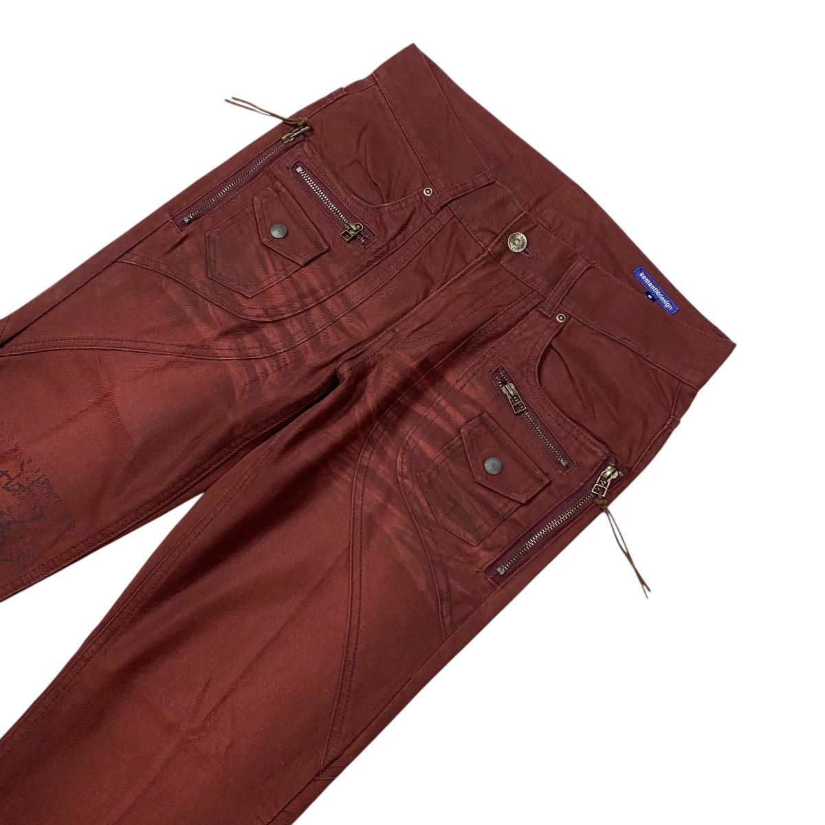If Six Was Nine × Japanese Brand × Le Grande Bleu (L.G.B.) Semantic Design Art Flared Denim Pants Size US 31 - 3 Thumbnail
