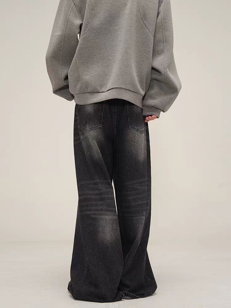Japanese Brand × Jean Street Hip Hop Washed Loose Jeans Size US 33 - 4 Thumbnail
