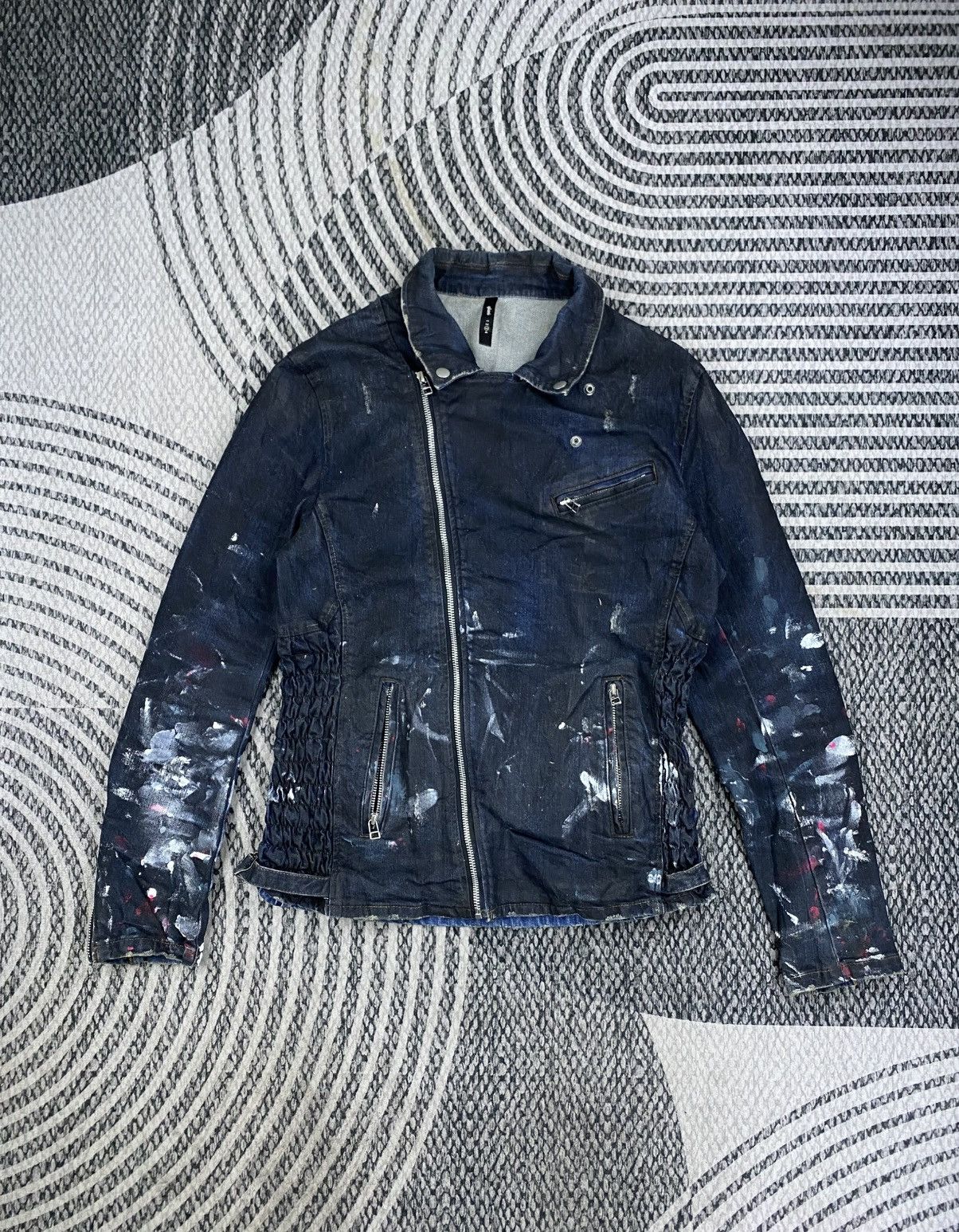 14th Addiction RARE❗️glamb Punk Style Paint Splatter Jacket Size US M / EU 48-50 / 2 - 3 Thumbnail