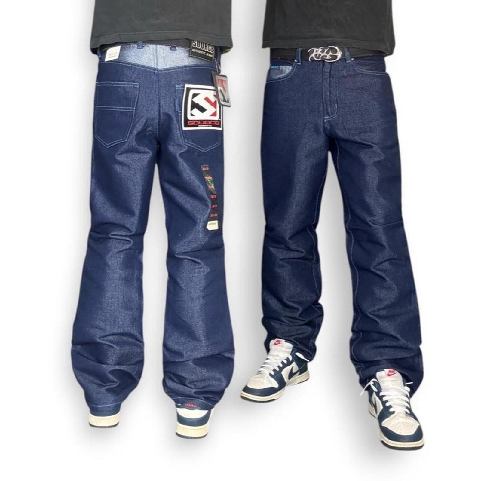 Southpole Source Y2K Bootcut Metallic Blue Jeans Size US 32 / EU 48 - 1 Thumbnail
