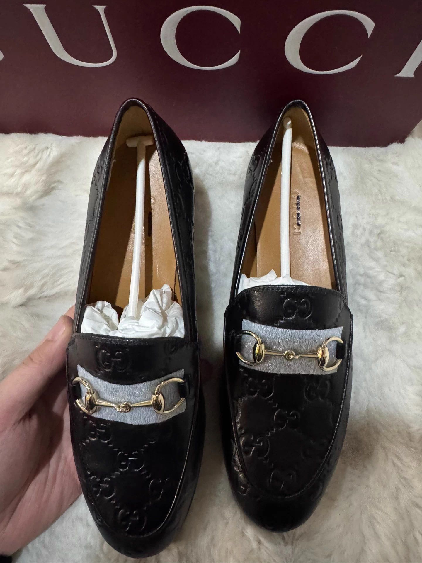 Gucci Gucci Black Gold All Over Print Loafer 35.5 Size US 4.5 / IT 34.5 - 4 Thumbnail