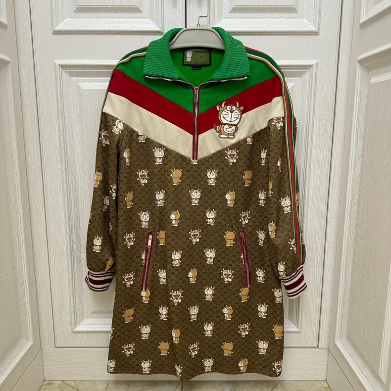 Gucci Doraemon Dress in Brown-dmc