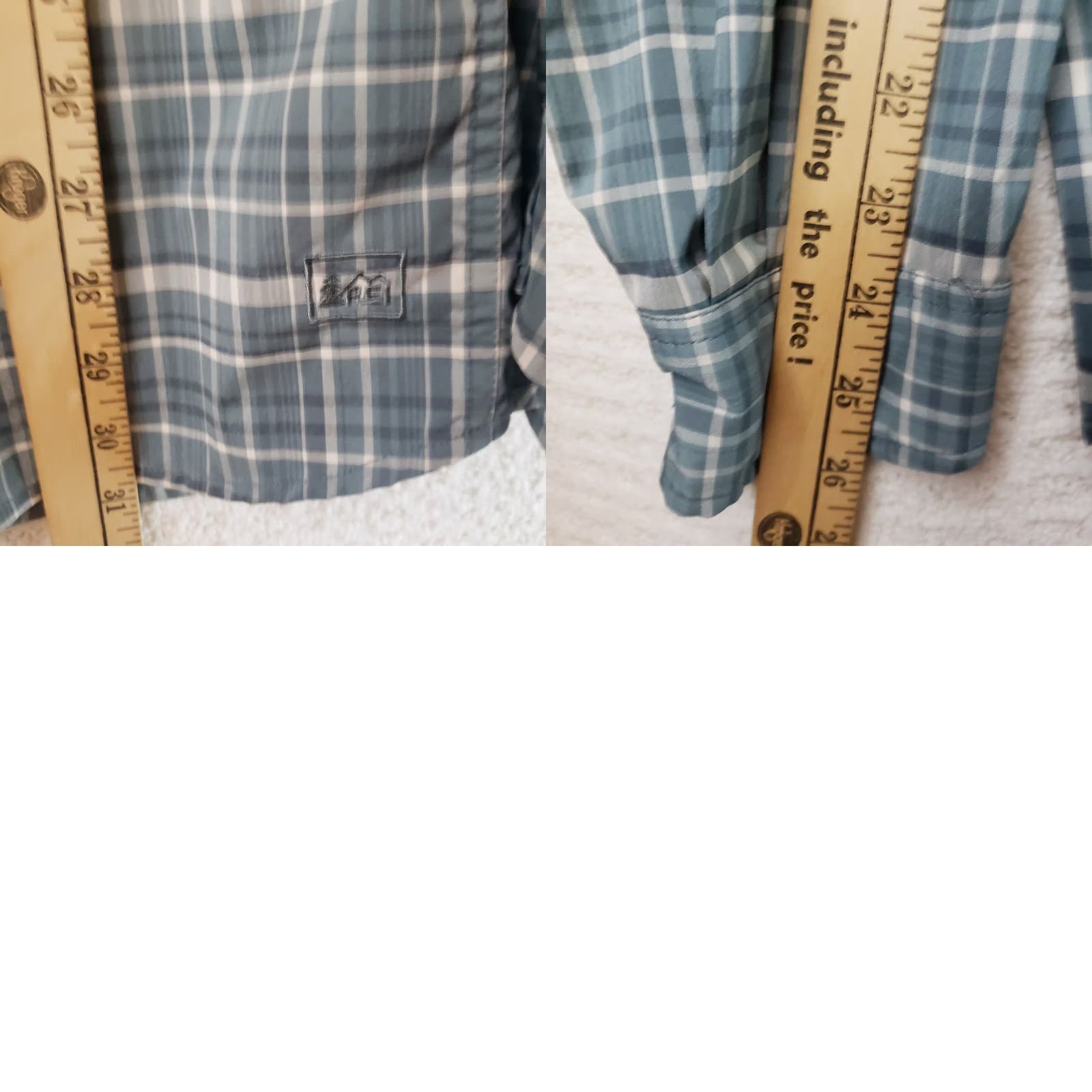 Vintage REI Co-op Shirt Mens XL Button-Up Plaid Blue Green Long Sleeve Vented Moisture Wicking Pocket Size US XL / EU 56 / 4 - 11 Thumbnail