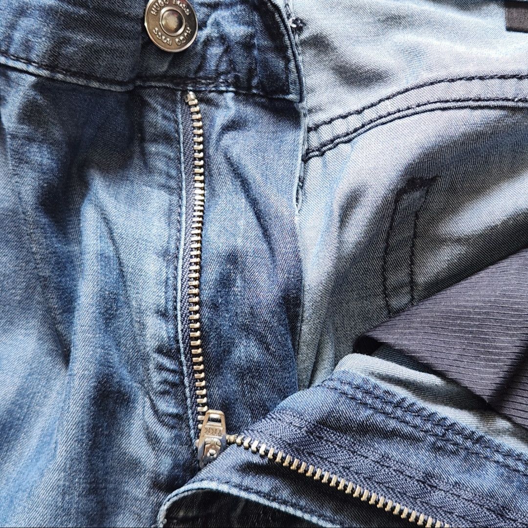 Hugo Boss × Vintage Vintage Distressed Hugo Boss Stretch Denim Pants Size US 32 / EU 48 - 17 Thumbnail