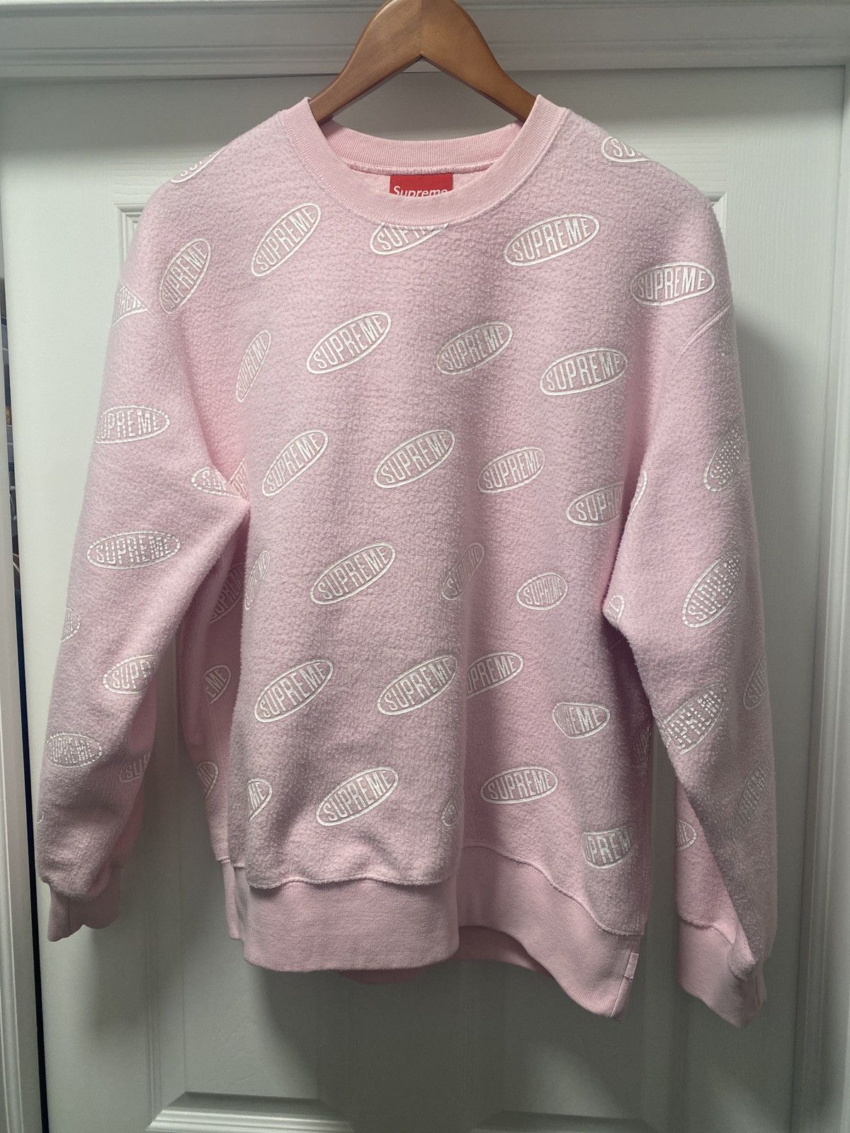 image of Supreme Liner Crew Neck in Pink, Men's (Size Medium)
