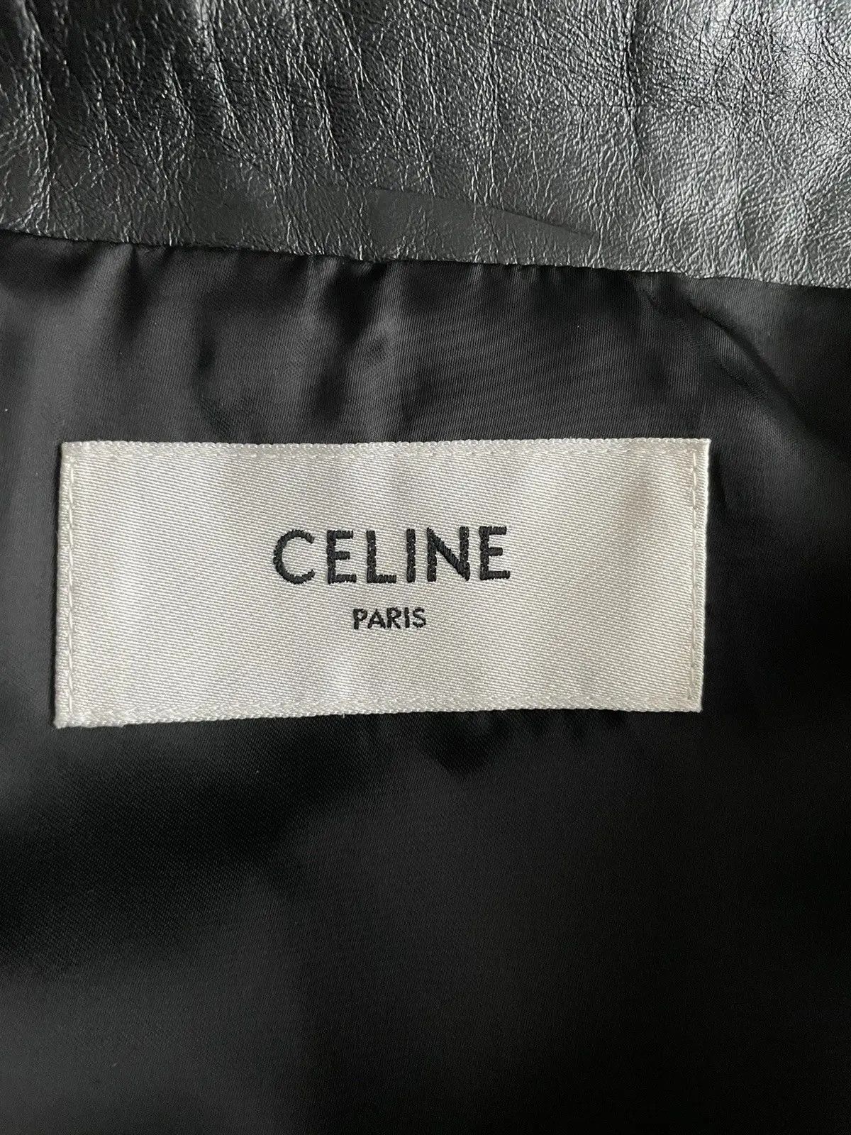 Celine × Hedi Slimane Rare Brand NEW Hedi Slimane Runway Sold Out Leather Jacket Size US M / EU 48-50 / 2 - 16 Thumbnail