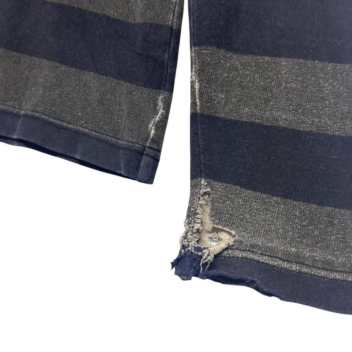 Distressed Thrashed Stripes Tee Shirt