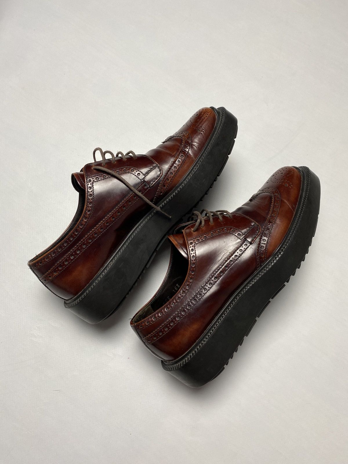 Prada Prada Oxford Wingtip Platform Derby Size US 7 / EU 40 - 4 Thumbnail