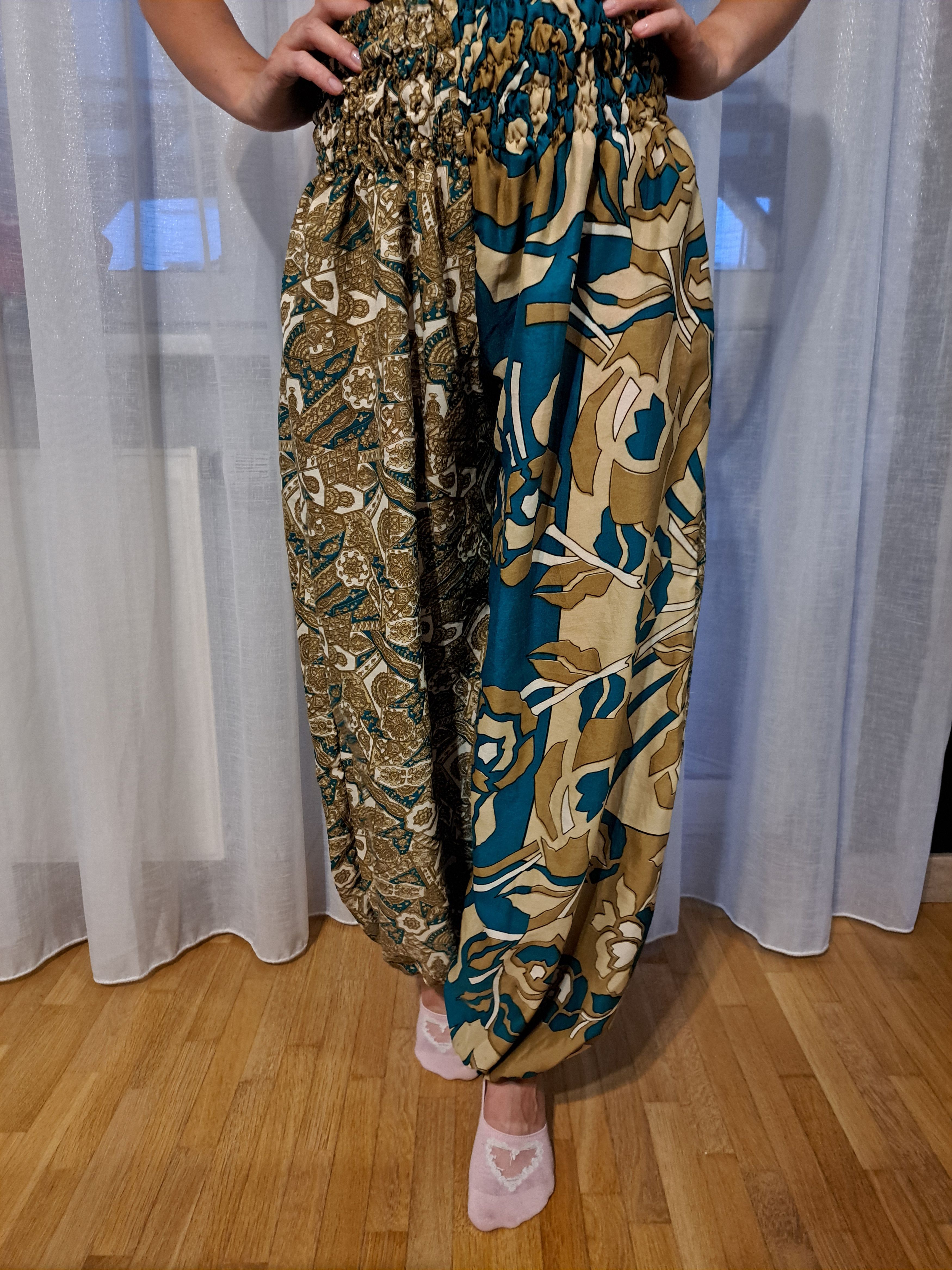 Other Silk Harem alladin pants, wide baggy pants trousers M medium Size 32" / US 10 / IT 46 - 8 Thumbnail