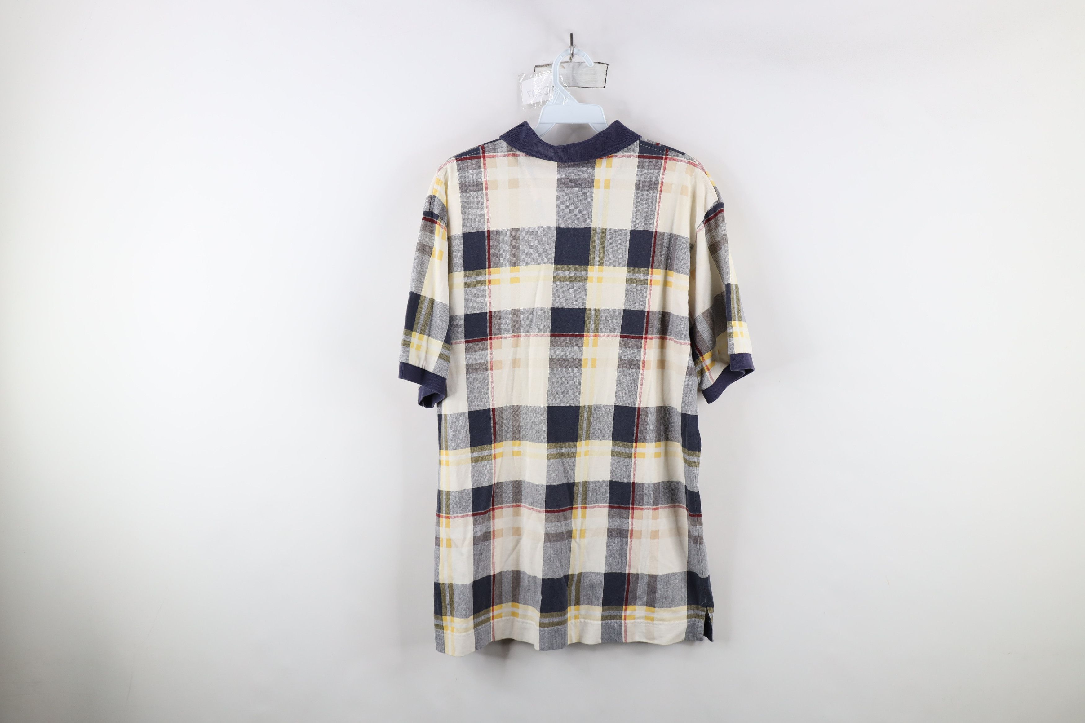 Nautica × Vintage Vintage 90s Nautica Short Sleeve Polo Shirt Rainbow Plaid Size US S / EU 44-46 / 1 - 8 Thumbnail