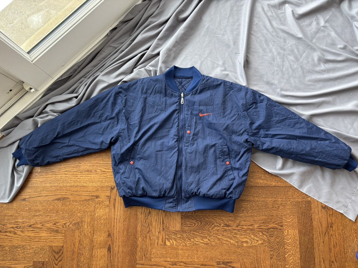 Nike 90s Nike Reversible Bomber Vintage Nike Jacket Quilted Down Size US L / EU 52-54 / 3 - 11 Thumbnail