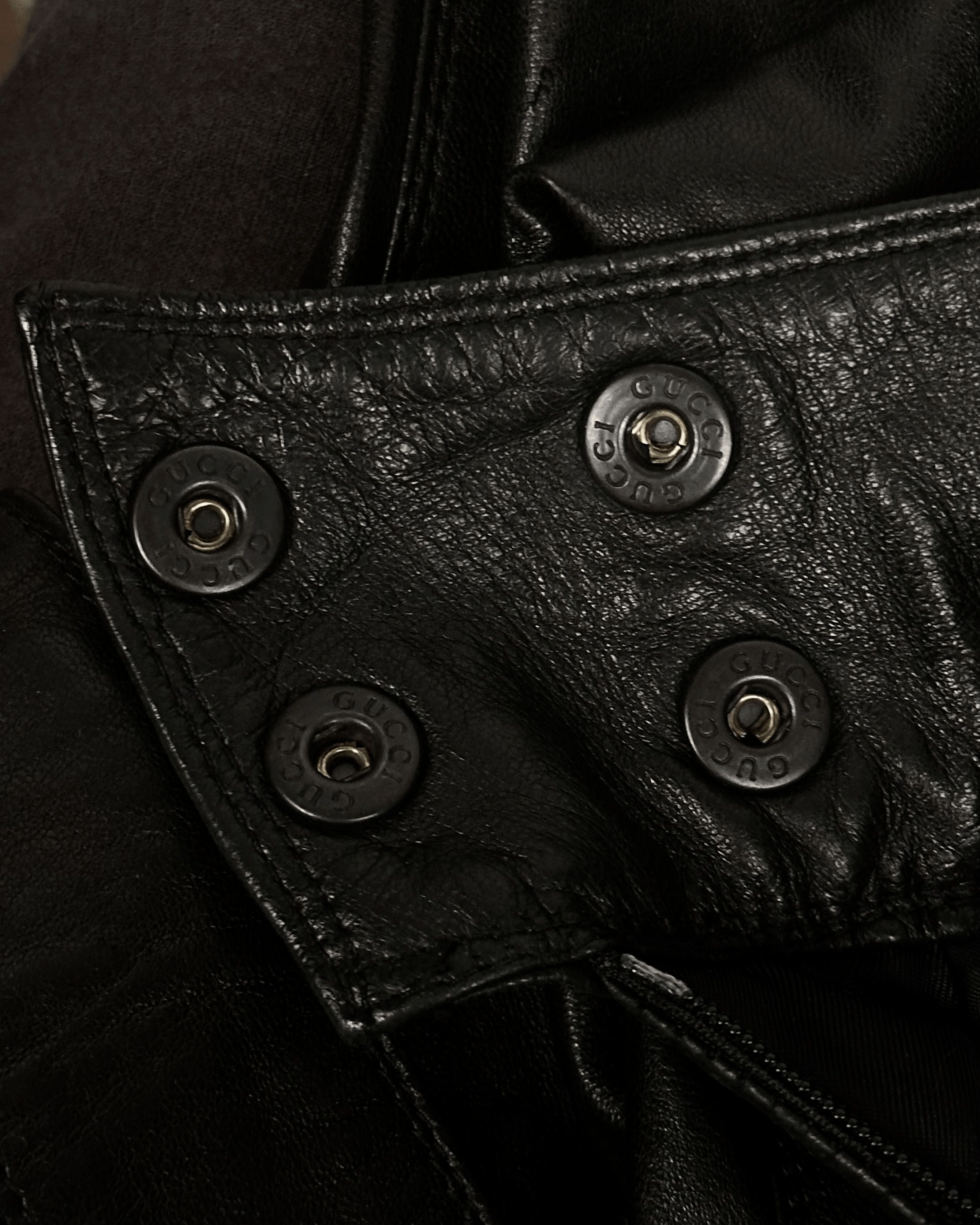 Gucci Gucci Leather Straight-Bootcut Transformer Biker Pants Size US 31 - 13 Thumbnail