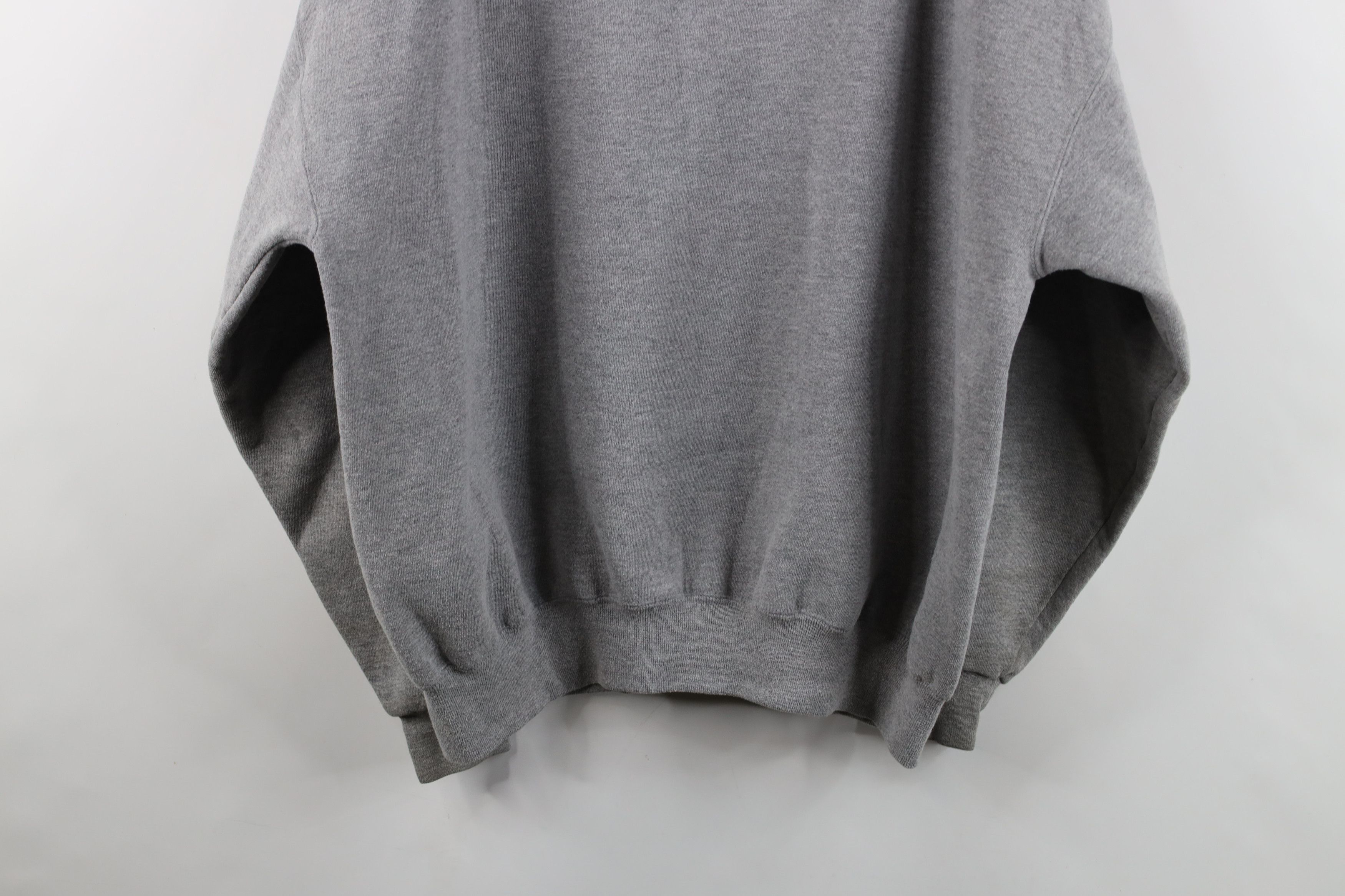 Vintage Vintage 90s Streetwear Blank Heavy Crewneck Sweatshirt Gray Size US XXL / EU 58 / 5 - 13 Thumbnail
