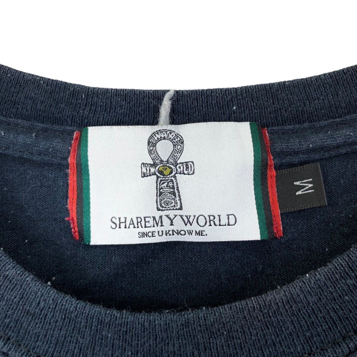 Vintage SHARE MY WORLD Input Output Afro Blues Tee Shirt Size M / US 6-8 / IT 42-44 - 5 Thumbnail