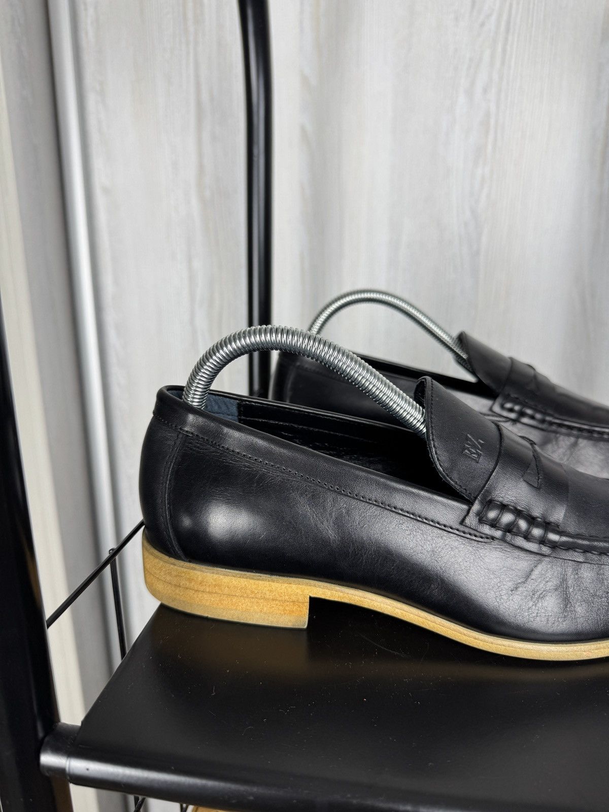 Ermenegildo Zegna Ermenegildo Zegna black leather good year moccasins loafers Size US 7 / EU 40 - 2 Thumbnail