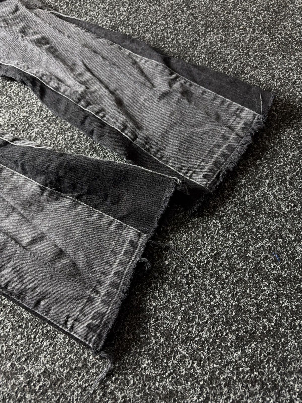 Japanese Brand Japanese Avant-Garde 00s Distressed Panel Jeans Wide Leg Y2K Size US 31 - 4 Thumbnail