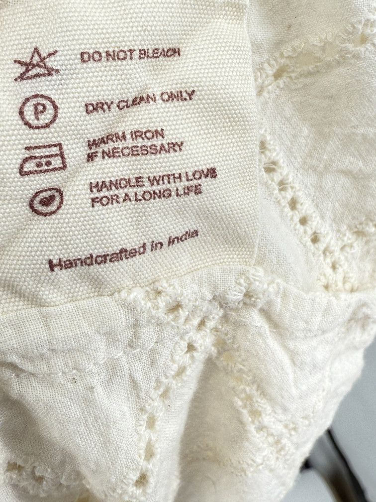 HARAGO Cream Embroidered Shirt Size US S / EU 44-46 / 1 - 5 Thumbnail