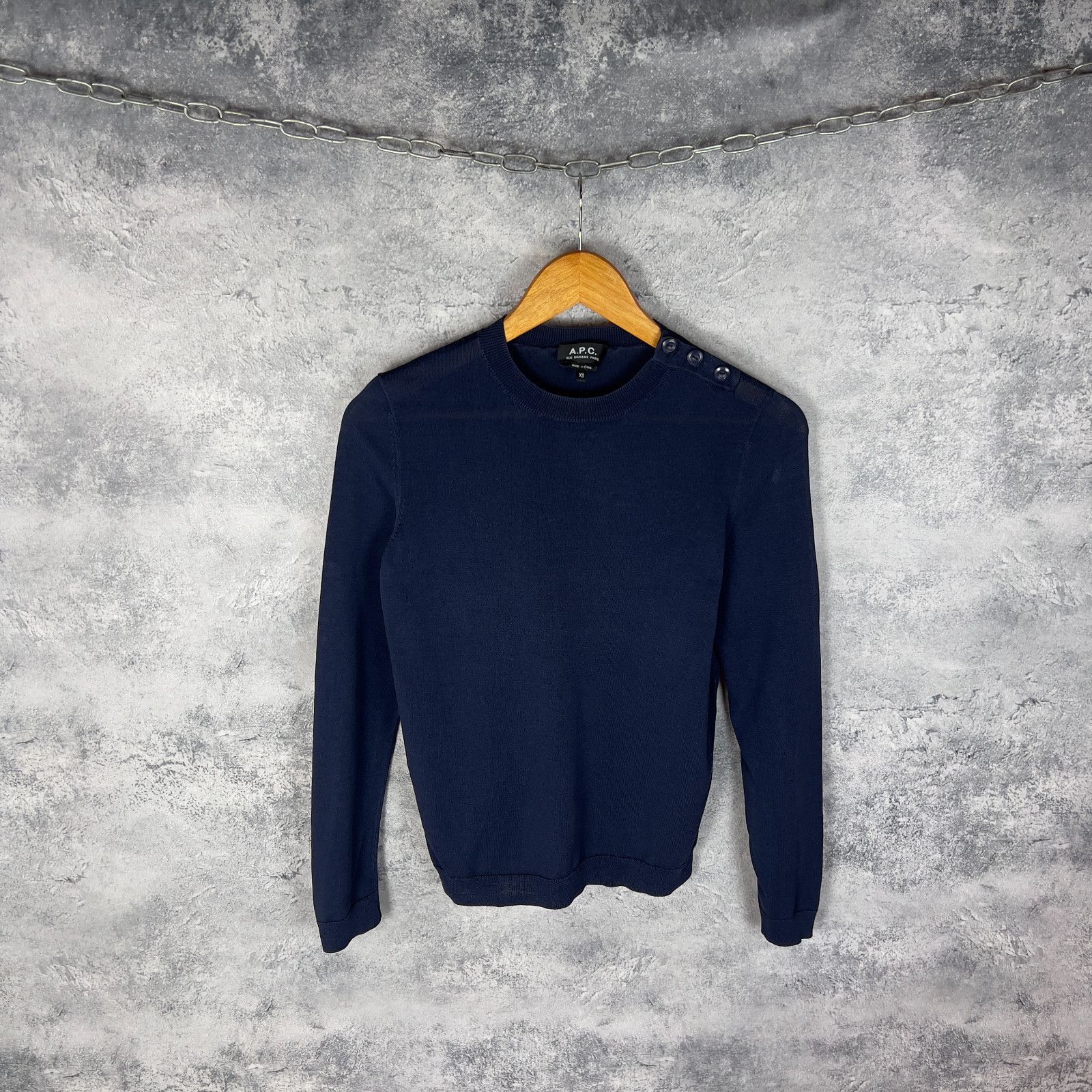 A.P.C. APC Women's Sweater Size XS Cotton Blue Long Sleeve ` Size XS / US 0-2 / IT 36-38 - 1 Thumbnail