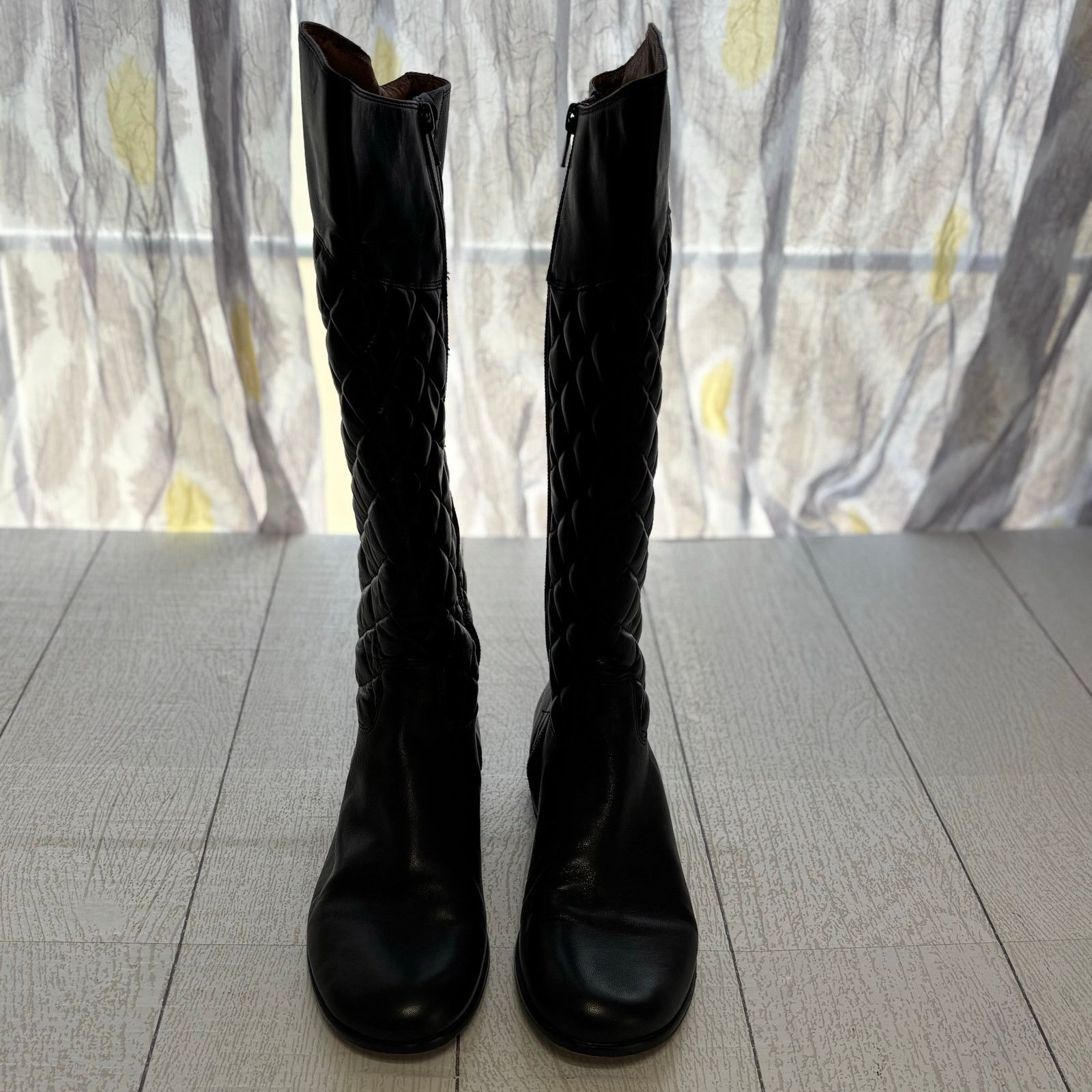 Corso Como Black Leather Over The Knee Boots Size