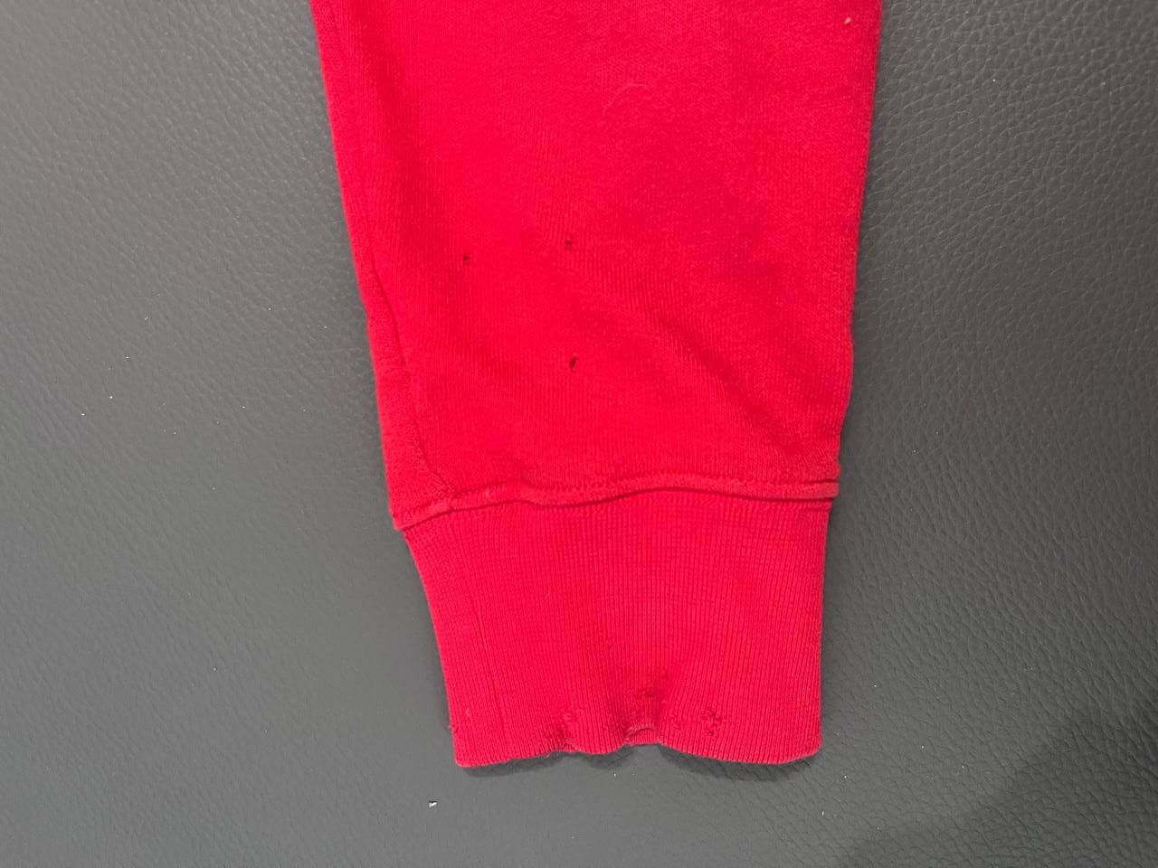 Designer × Sandro Sandro - Flocked Loopback Cotton-Jersey Hoodie - Red Size US S / EU 44-46 / 1 - 6 Thumbnail