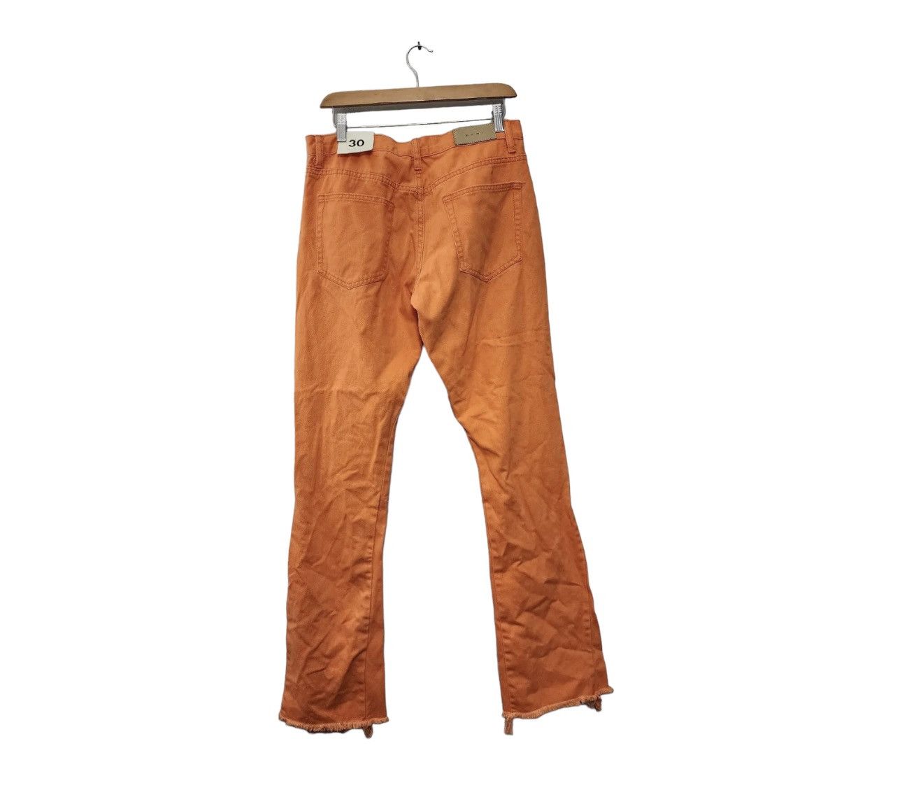 MNML Brand New Orange flare denim pants Size US 30 / EU 46 - 3 Thumbnail