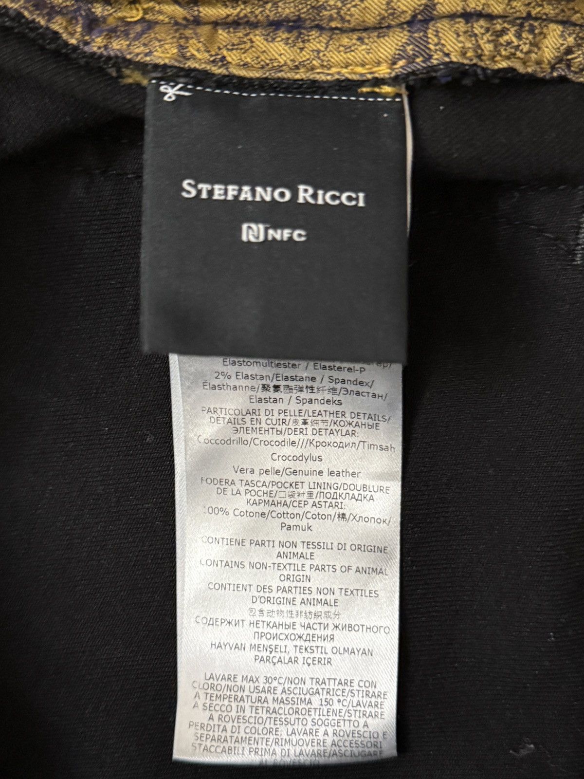 Stefano Ricci Stefan Ricci crocodile leather denim jeans Size US 33 - 9 Thumbnail