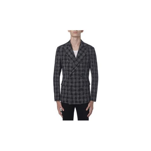 Amiri o1gr1nt1024 Buckle Double Breasted Blazer in Black Grey Size US S / EU 44-46 / 1 - 3 Thumbnail
