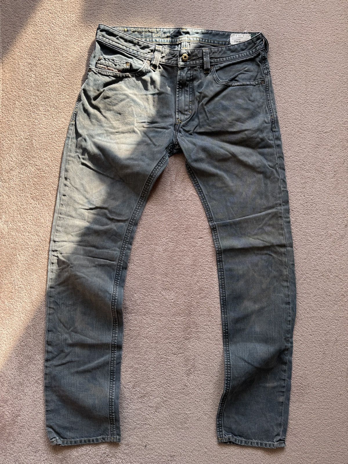 Le Grande Bleu (L.G.B.) Helmut Lang Style Sick Diesel Thavar Dirty Y2K Mudwash Jeans Size US 32 / EU 48 - 2 Thumbnail