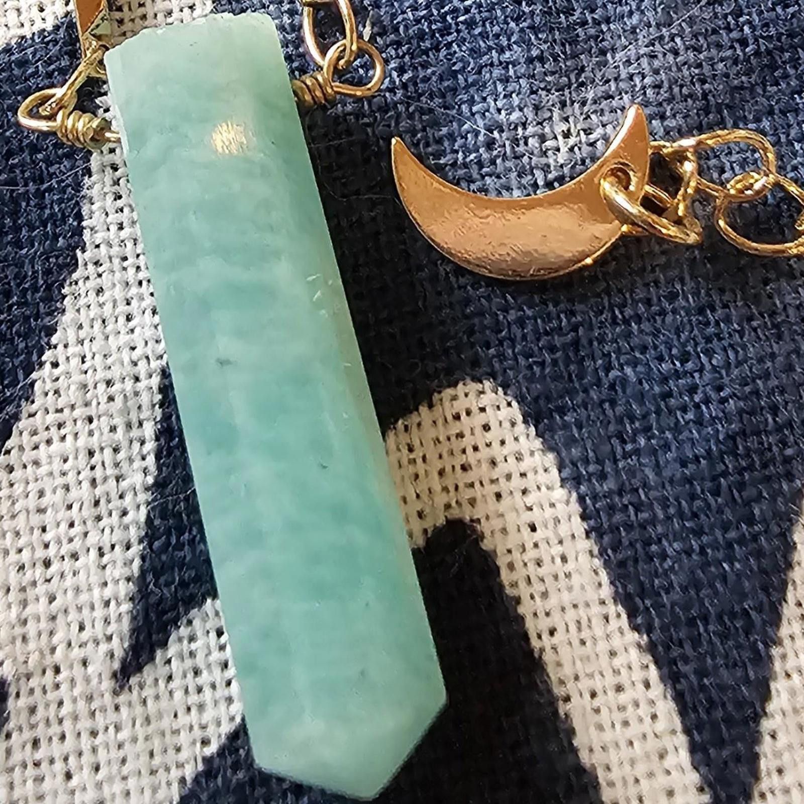 Designer Women's Gold and Aventurine Necklace Size ONE SIZE - 1 Thumbnail