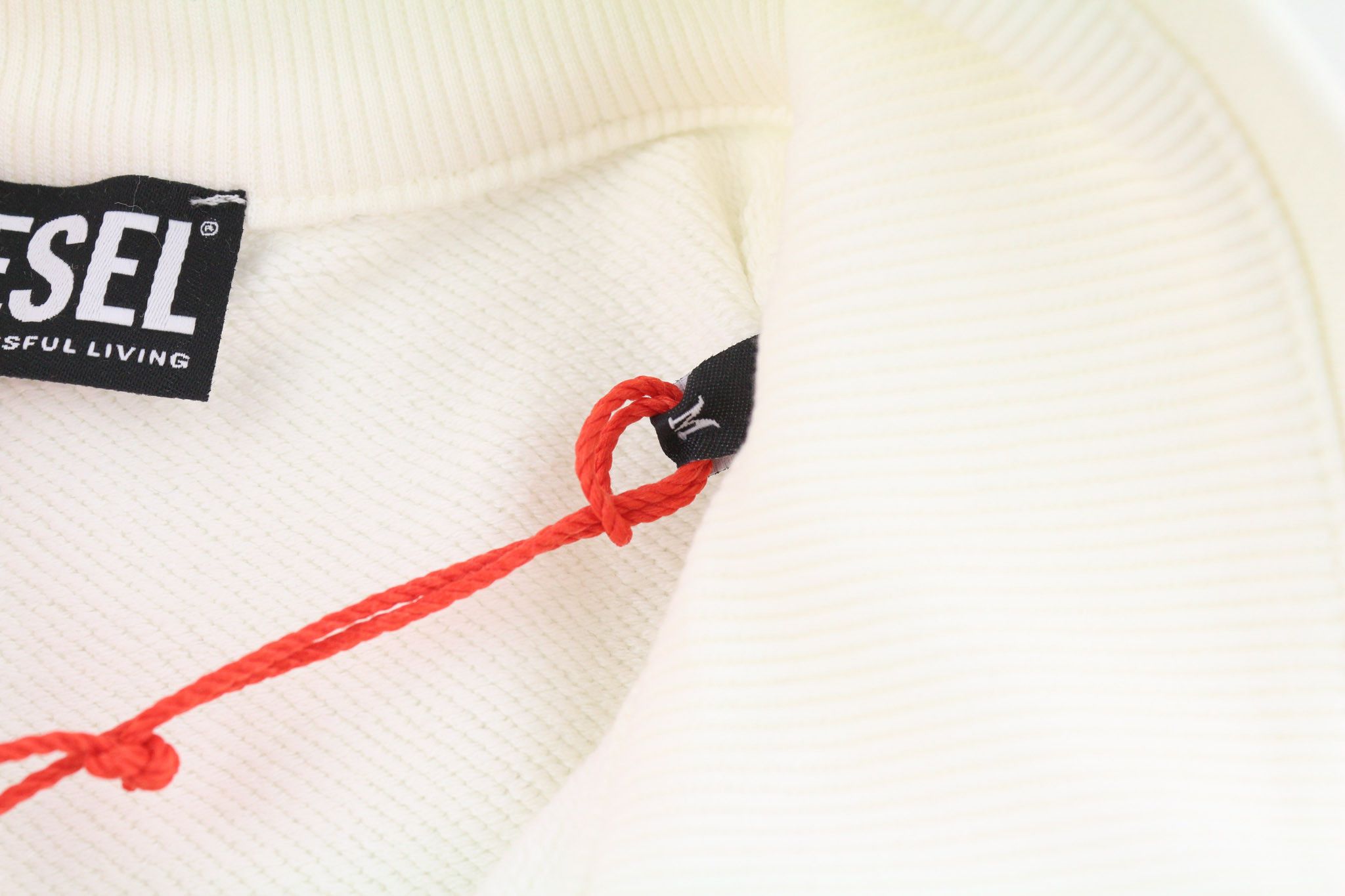 Diesel S-SAINT-DIVISION M White Half Zip Sweatshirt 40099 Size US M / EU 48-50 / 2 - 7 Thumbnail