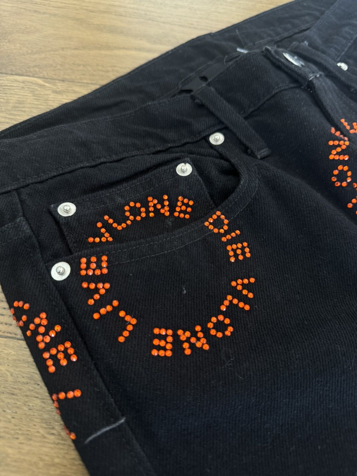 Vlone Vlone Denim Rhinestone Jeans Black 32 Size US 32 / EU 48 - 3 Thumbnail