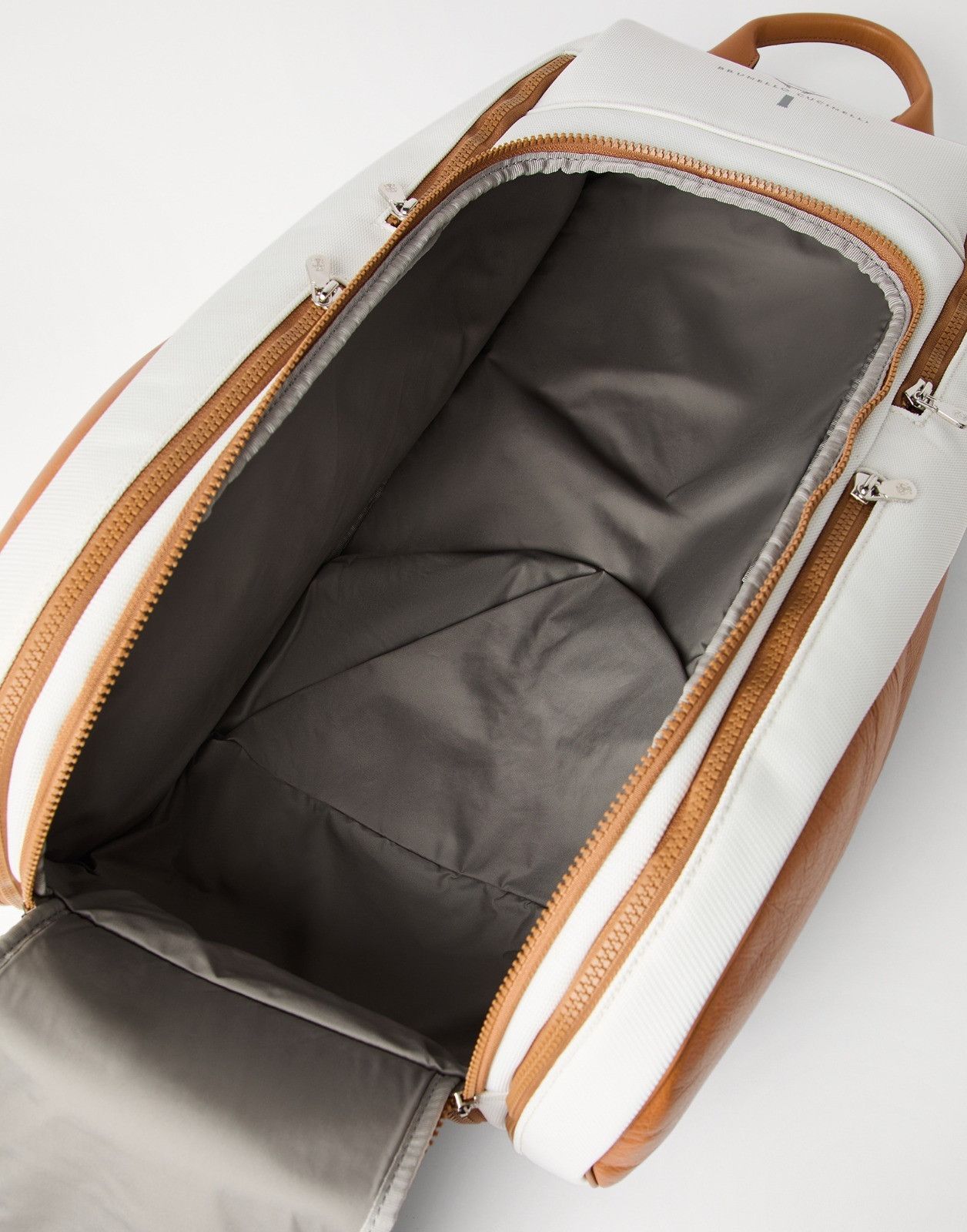 Brunello Cucinelli o1la1rc1a0326 Size: OS / Backpack in Brown/White Size ONE SIZE - 2 Thumbnail