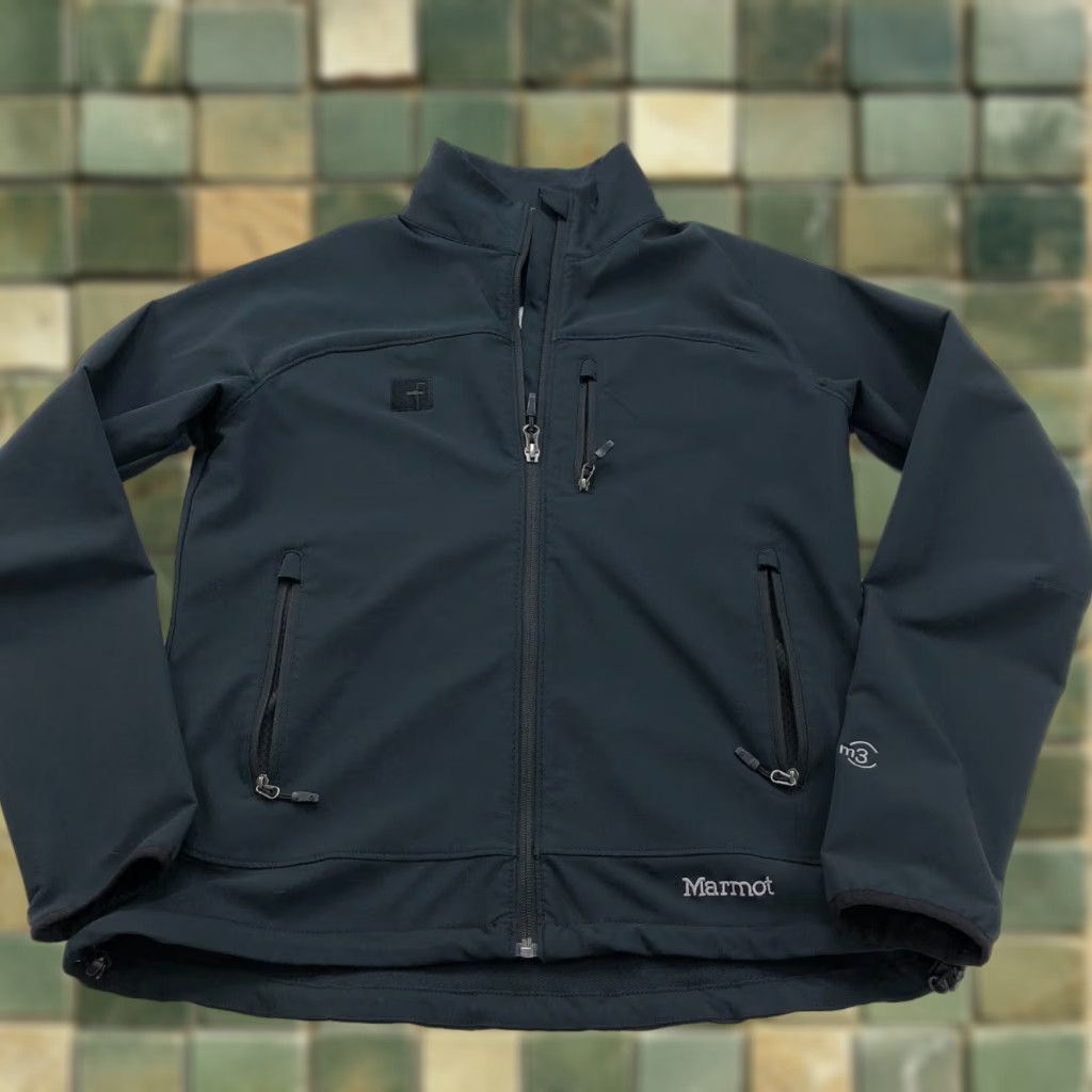 Marmot Marmot Tempo M3 Black LOGO Womens Full Zip Mock Neck Jacket 98300 Size M / US 6-8 / IT 42-44 - 1 Thumbnail