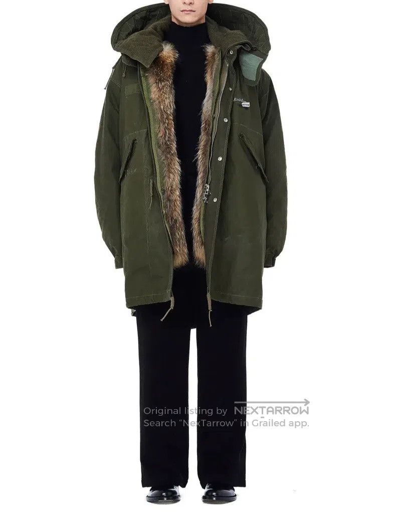 READYMADE Ready Made Military Green Leather Parka with Fish Tail Hoo Size US M / EU 48-50 / 2 - 1 Thumbnail