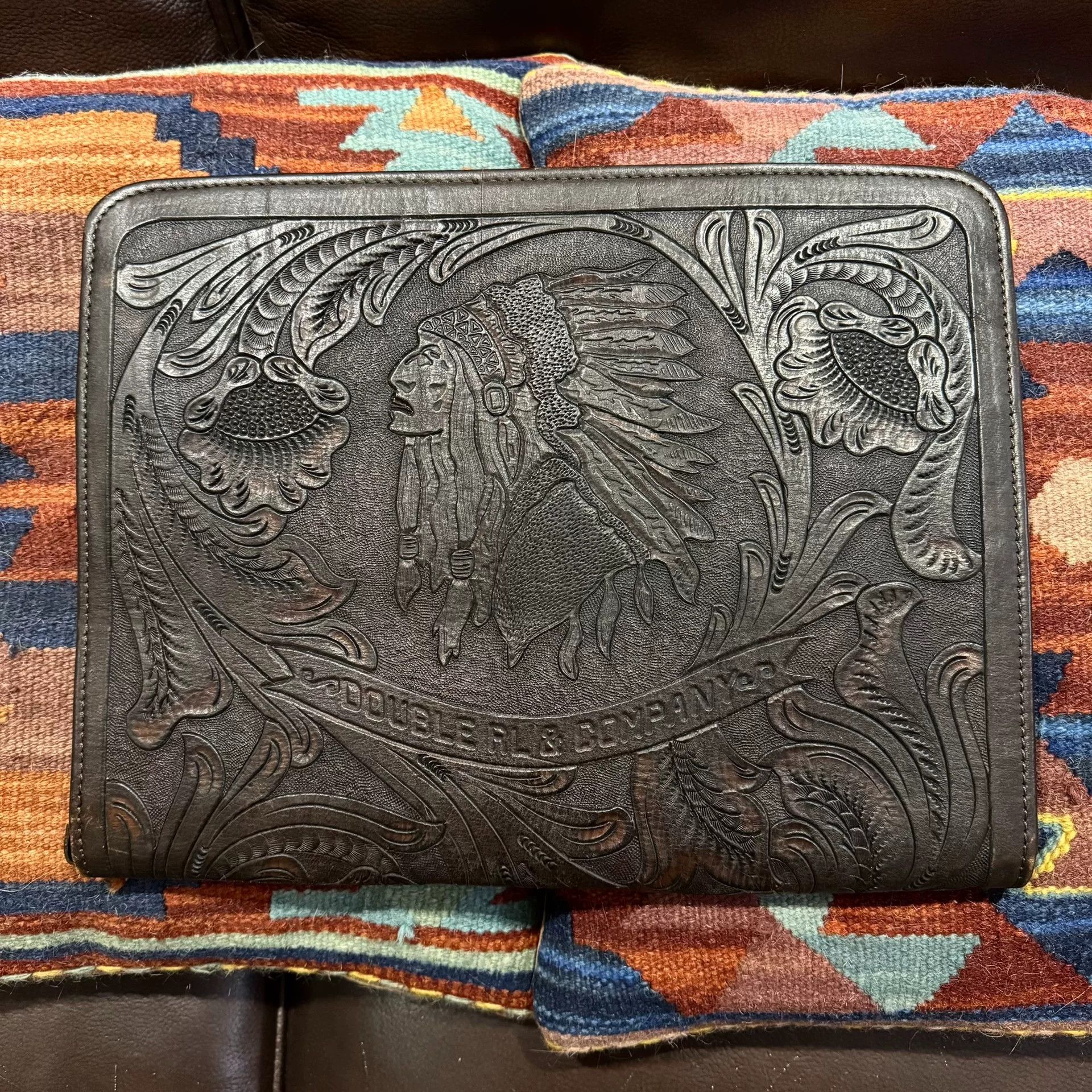 RRL Ralph Lauren RRL Indian Chief Carving Briefcase Size ONE SIZE - 1 Thumbnail