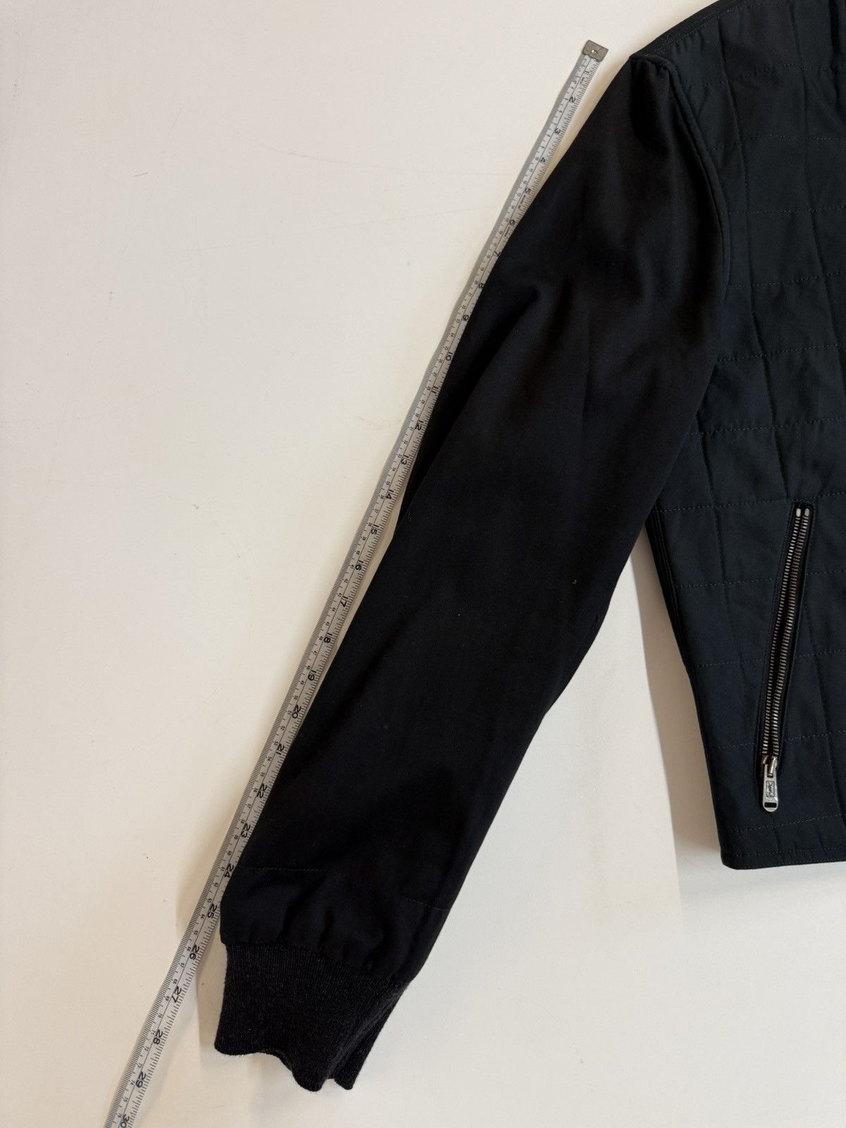 Yves Saint Laurent YSL Quilted Hybrid Bomber Jacket - Slate/Black - Size 56 Size US XL / EU 56 / 4 - 23 Thumbnail