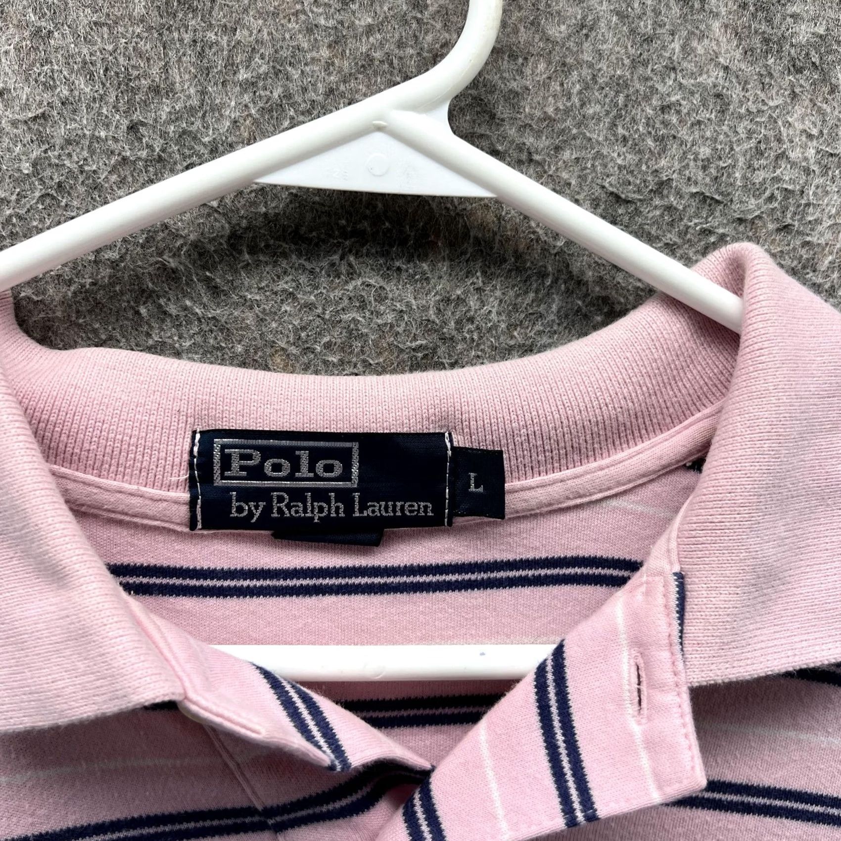 Polo Ralph Lauren Polo by Ralph Lauren Polo Shirt Mens L Pink Stripe Pony Logo Short Sleeve Size US L / EU 52-54 / 3 - 2 Thumbnail