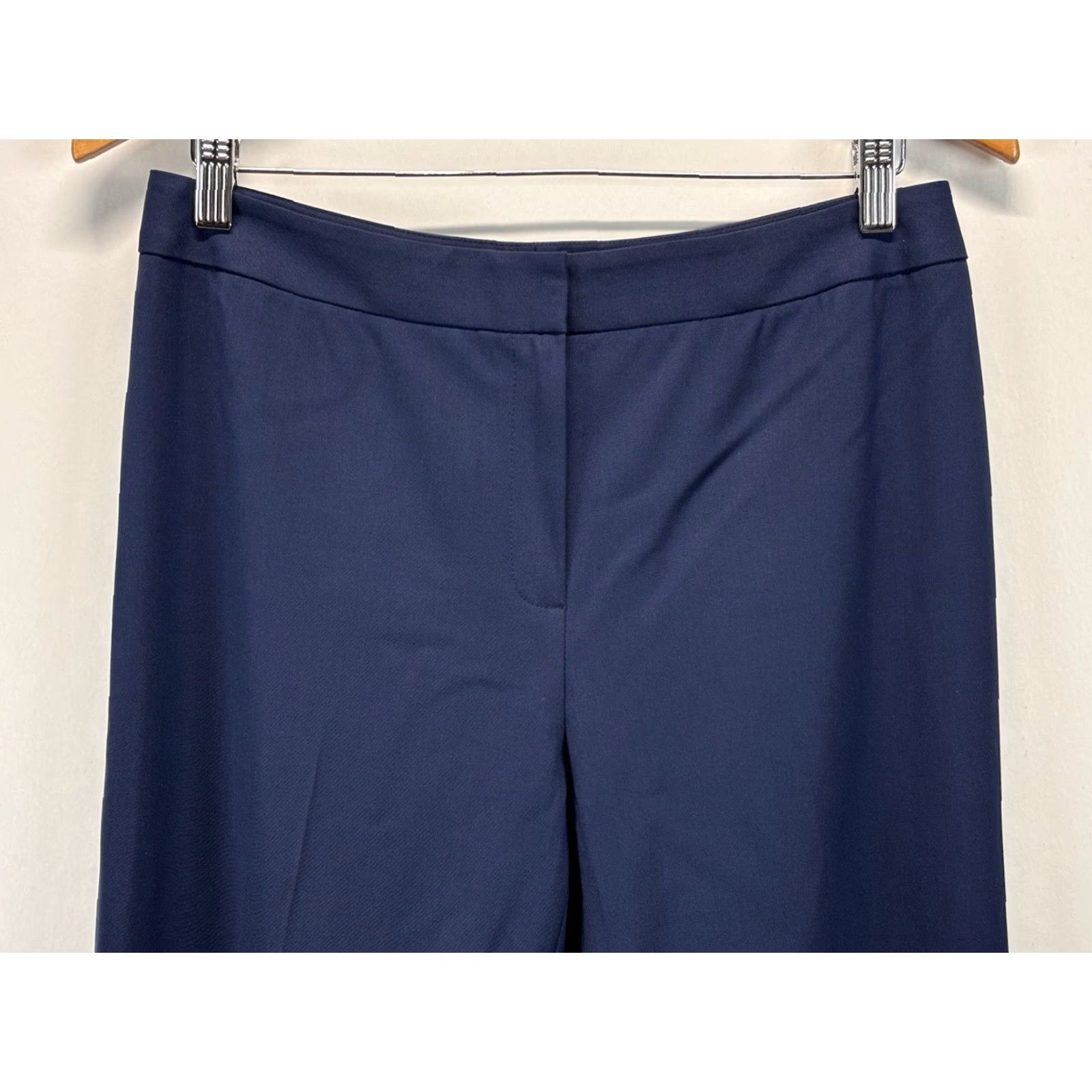 Vintage VINTAGE Lafayette 148 New York Virgin Wool Pants Women Sz 8 Blue Career Dress Pants Flat Front Straight Leg Women 8 Blue Career Womens Size 30" / US 8 / IT 44 - 2 Thumbnail