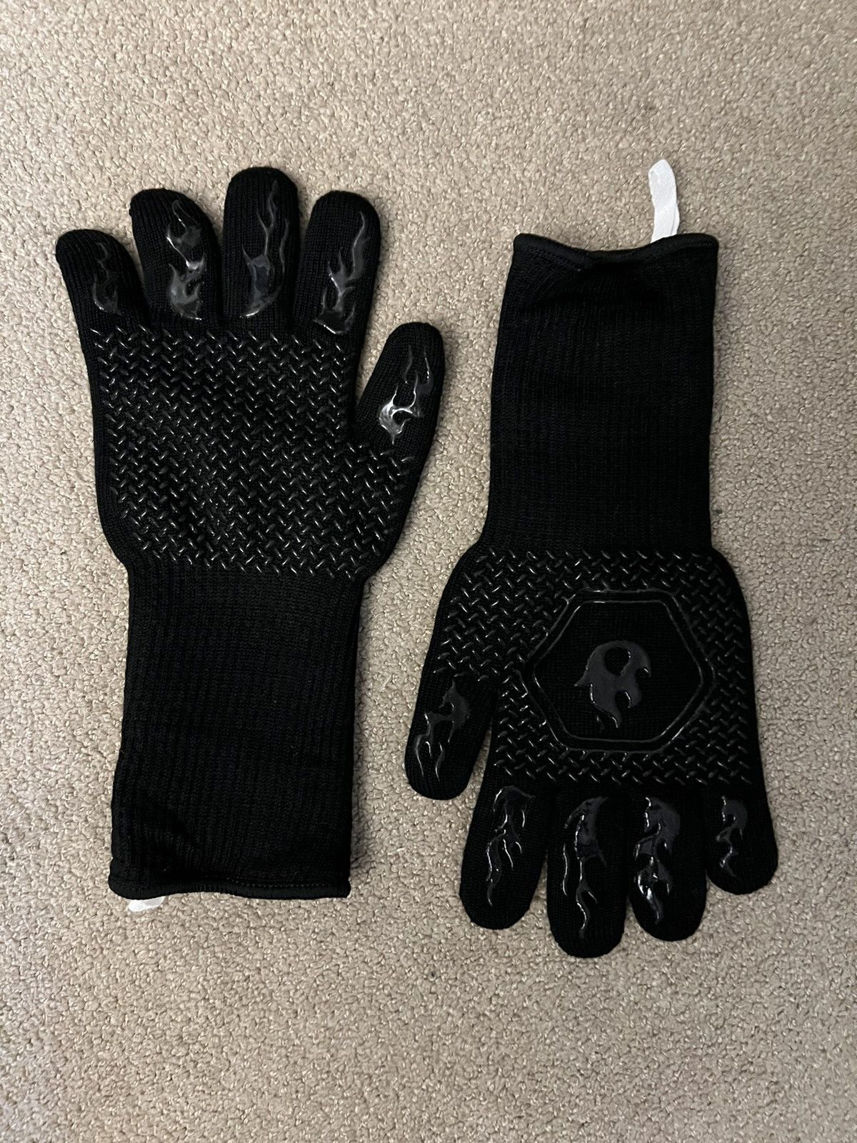 Other × Vintage SICK Y2K flame retardant flame graphics black long gloves Size ONE SIZE - 3 Thumbnail