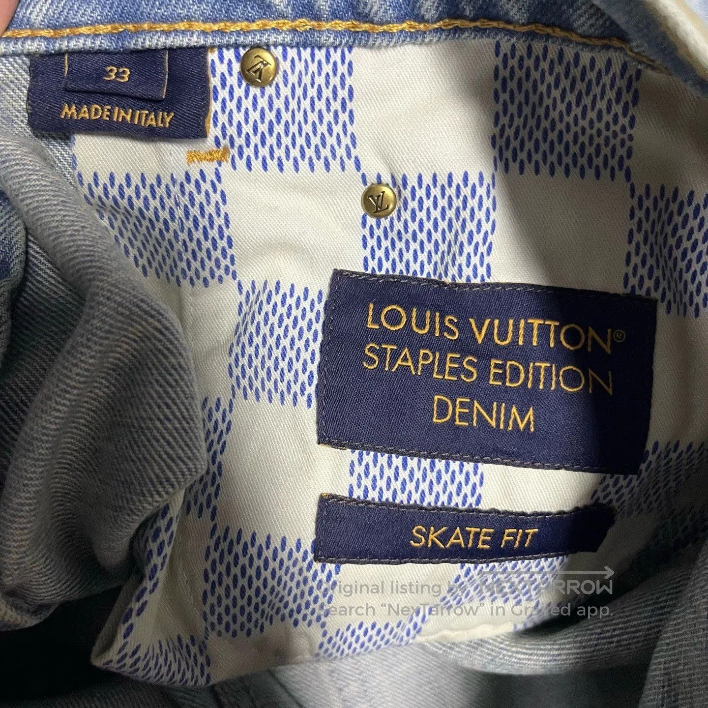 Louis Vuitton louis vuitton blue denim embroidered pants size 33. Size US 33 - 4 Thumbnail