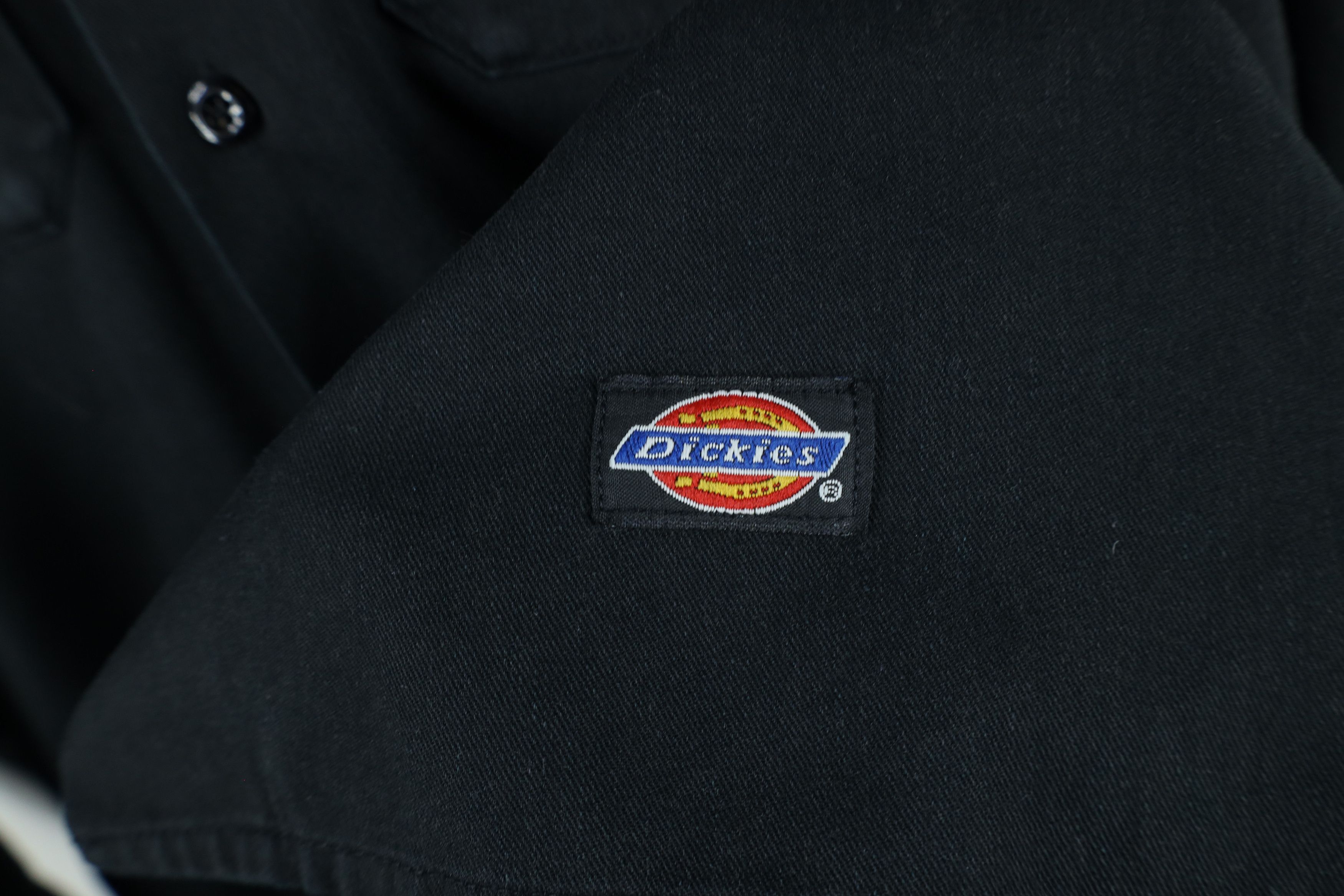 Dickies × Vintage Vintage 90s Dickies Thrashed Workwear Button Shirt Black USA Size US M / EU 48-50 / 2 - 4 Thumbnail