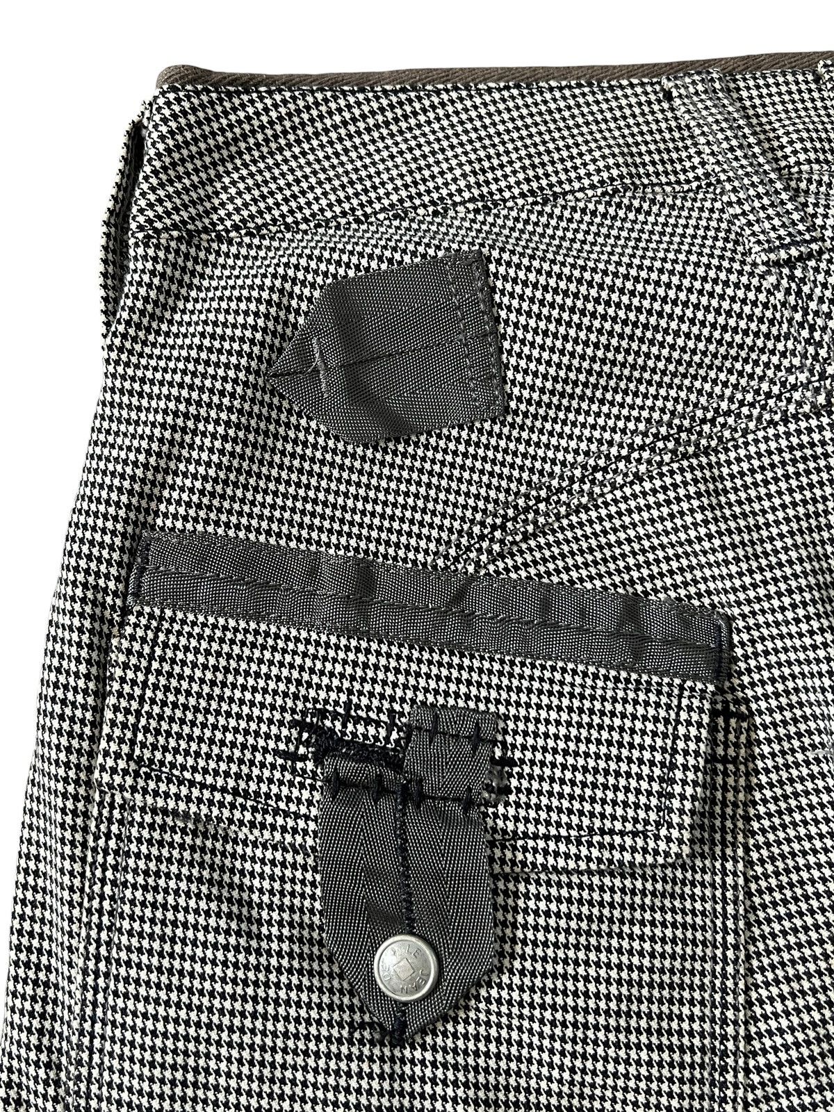 Designer × Marithe + Francois Girbaud × Vintage 1990s MFG Houndstooth Pattern Cyberpunk Slim Pants Size US 32 / EU 48 - 13 Thumbnail