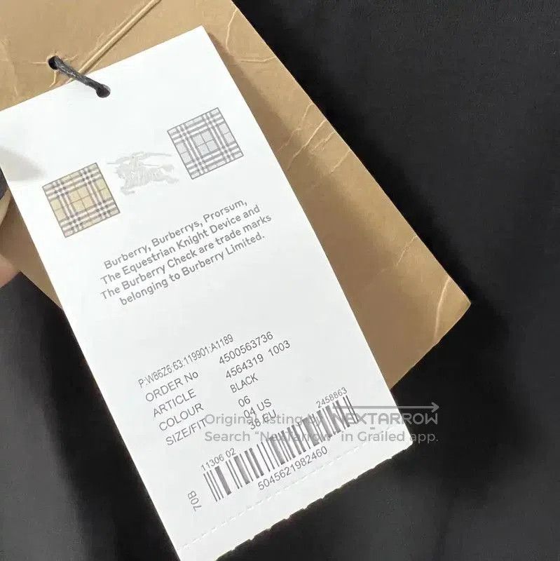 Burberry Burberry Black Cotton Blend A-Line Skirt. Size 22" - 4 Thumbnail