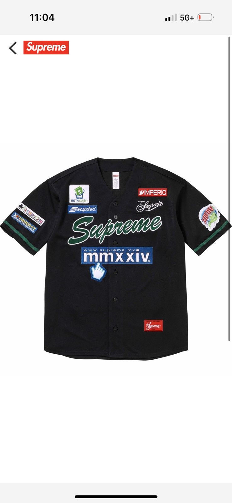 Supreme Chosen One Baseball Jersey Size US M / EU 48-50 / 2 - 6 Thumbnail