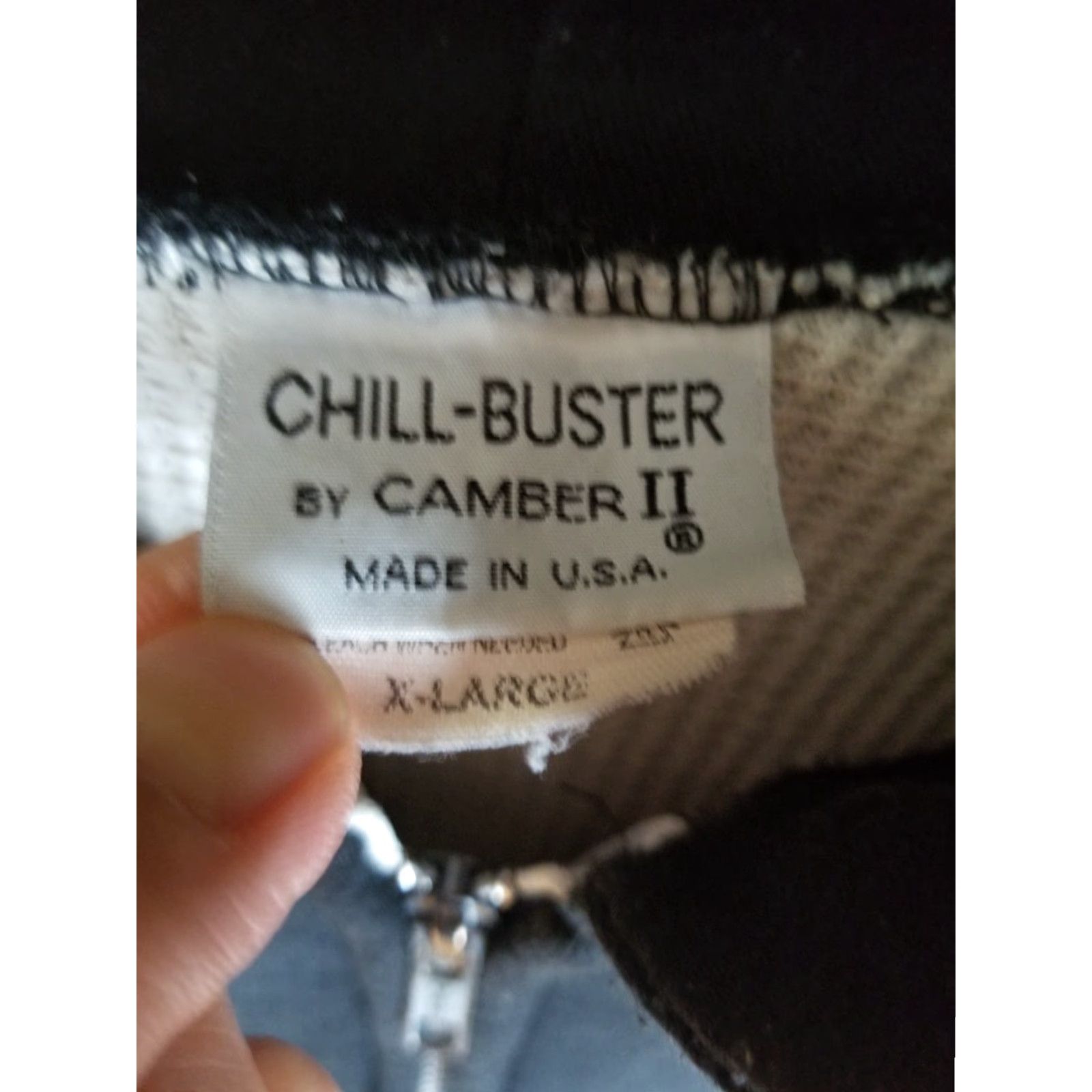 Vintage VINTAGE 90' CHILL BUSTER BY CAMPER II WAFFLE THERMAL LINED FULL ZIP UP HOODIE XL Hoodie Mens Black Full Zip T 90s Size US XL / EU 56 / 4 - 5 Thumbnail