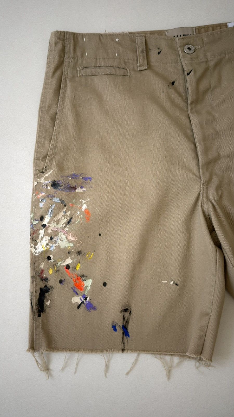 Gallery Dept. ‘Ricky’ Paint Splat Cut Off Beige Shorts Size US 32 / EU 48 - 5 Thumbnail