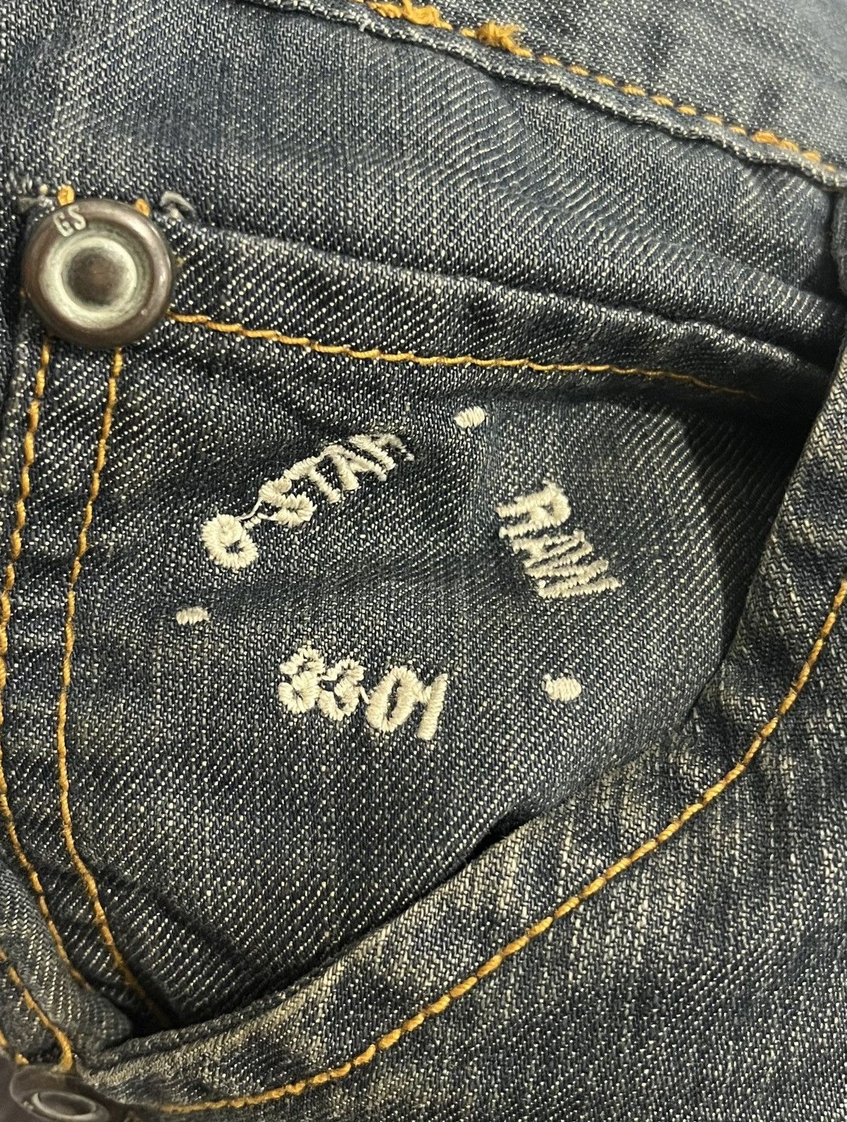G Star Raw Originals 3301 Embroidered Straight Leg Jeans