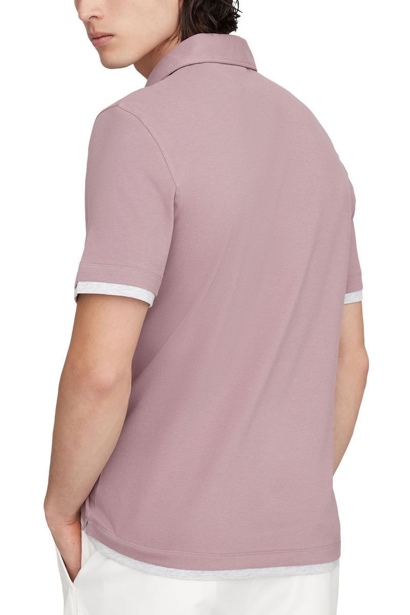Brunello Cucinelli o1la1rc1a0425 Polo T-Shirt in Purple Size US XL / EU 56 / 4 - 3 Thumbnail