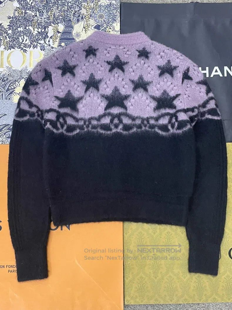 Chanel Chanel Ski series purple black five-pointed star cashmere Size XXS / US 00 / IT 34 - 3 Thumbnail