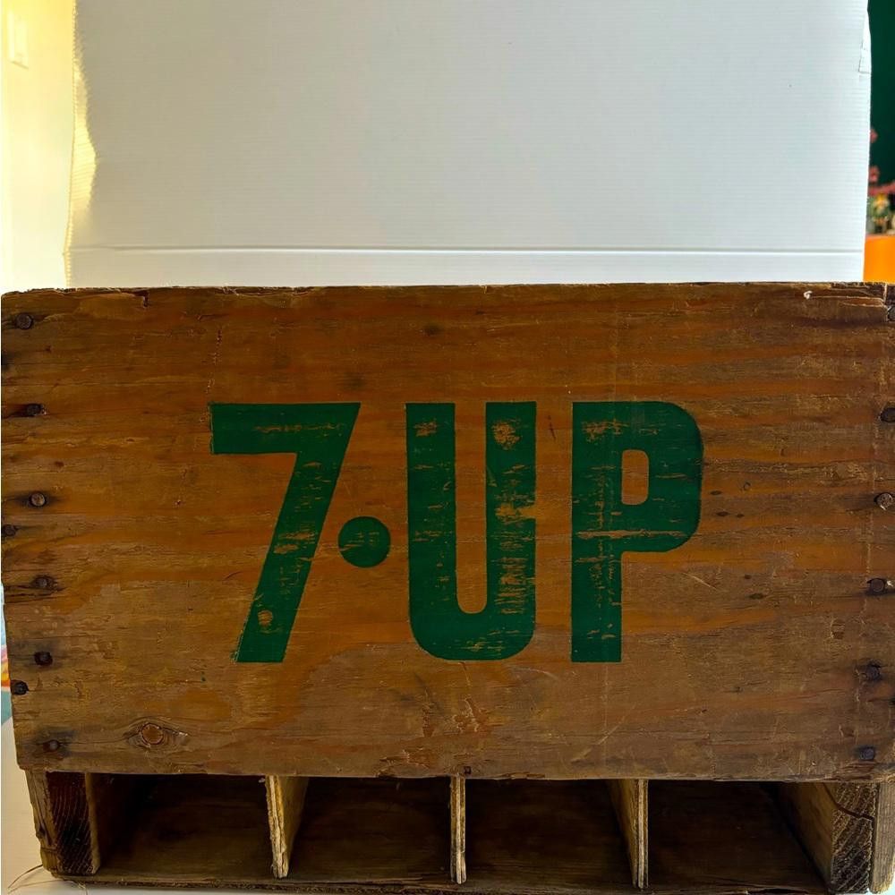 Designer Antique 7 Up Wooden Crate Size ONE SIZE - 1 Thumbnail